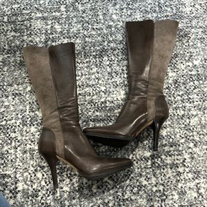 Brown leather jimmy Choi boots